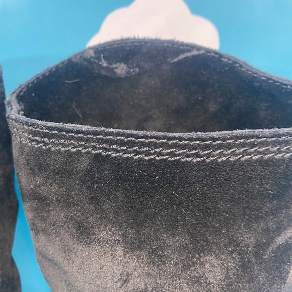 BCBGeneration Arena Black Suede Leather Boots 7B - Picture 13 of 15